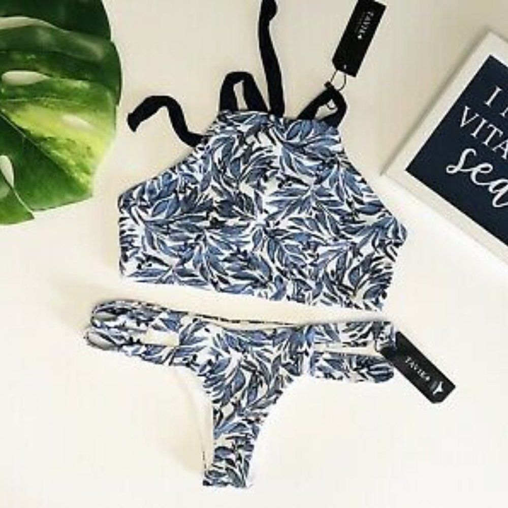Tavik Paradise Sea Blue Halter Bikini Set- NEW